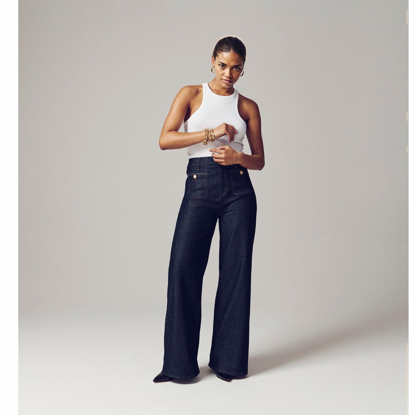 🧣👖Tummy Control Sailor Wide Leg Trouser