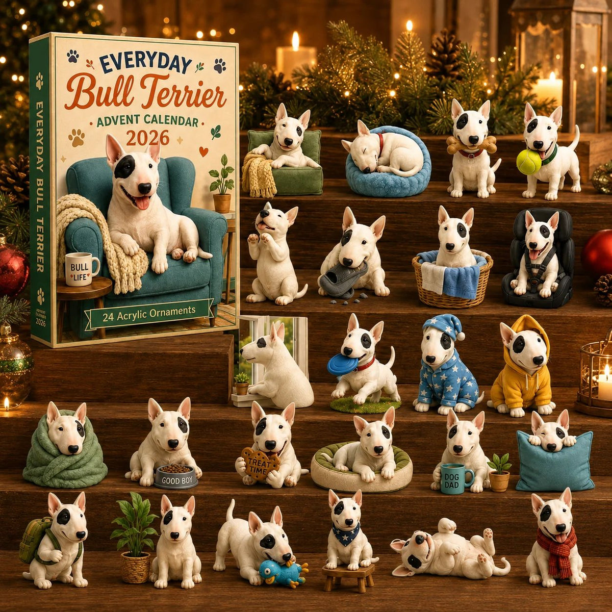 🎄Last Day 49% OFF –✨Everyday Bull Terrier Advent Calendar 2026 - 24-Day Festive Countdown