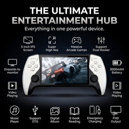 🎄Christmas Sale 40% OFF🎁Retro Handheld Game Console with HD 5-inch IPS Screen over 20,000 Games