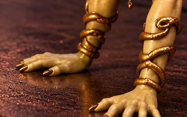 Antique‑tone resin