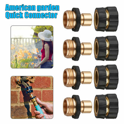 Garden Hose Quick Connector, 3/4 Inch Male and Female Garden Hose Fitting Quick Connector