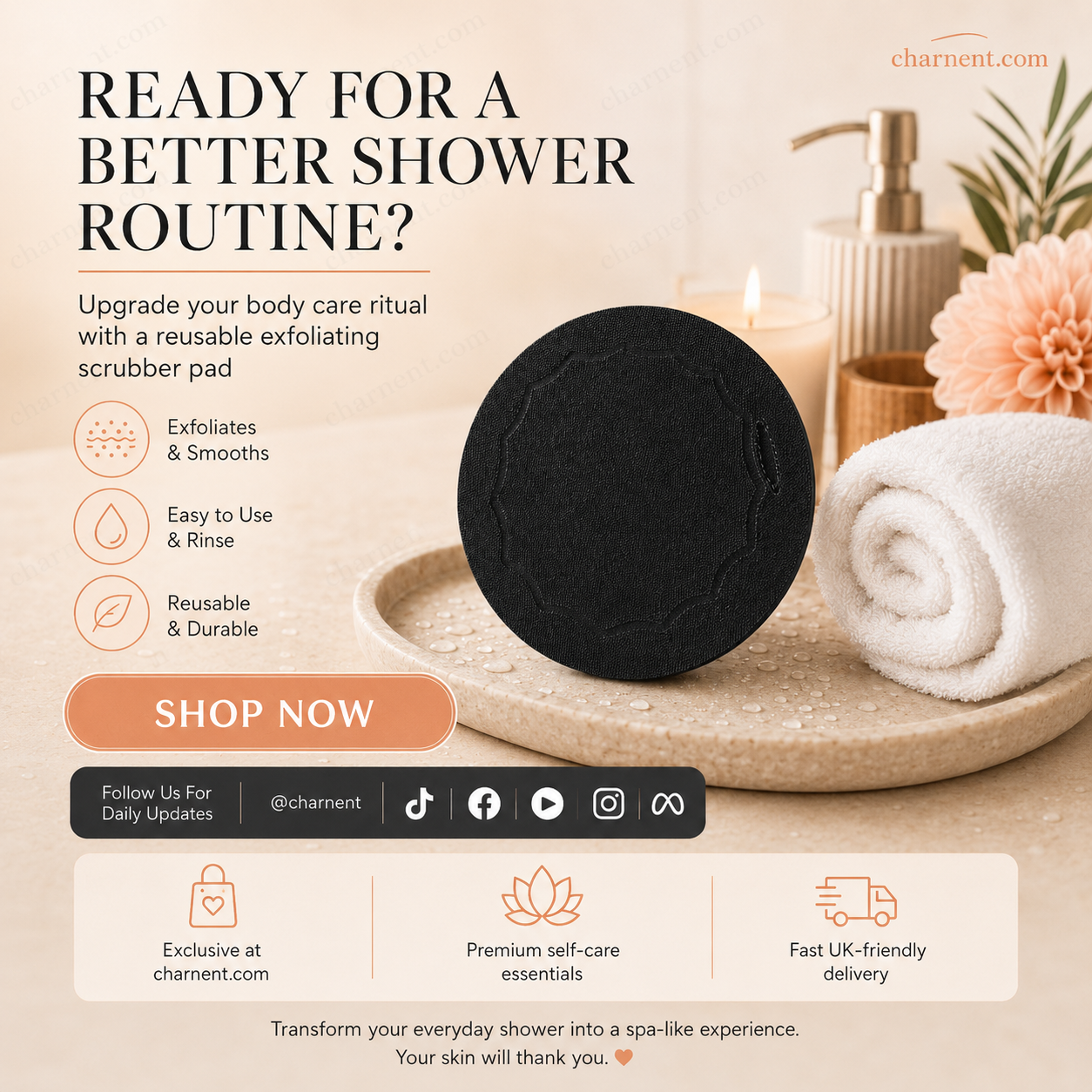 🚿 No-Pain Exfoliating Bath Scrubber Glove 🧖‍♀️