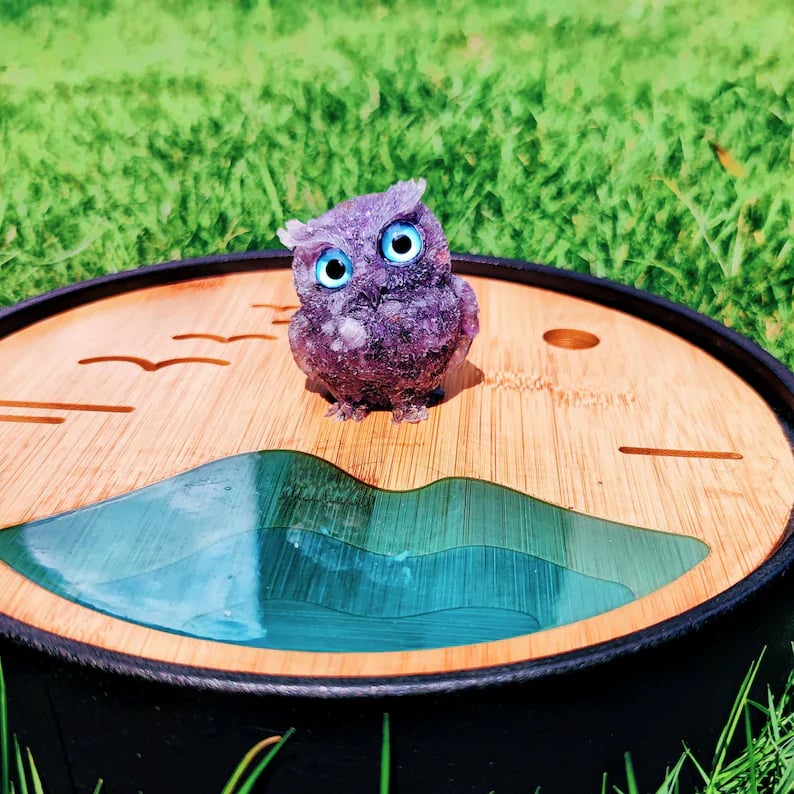 🔥Handmade Natural Crystal Gemstone Owl