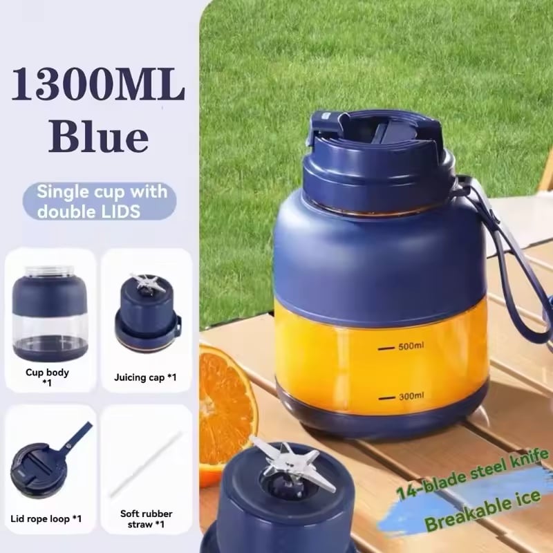 38-Page Blade | Ice-Crushing Capability | Portable, Multifunctional, High-Capacity Electric Juicer Cup