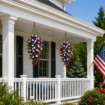 🏆Flash Sale-49% OFF⚡ 50K+ SOLD! Red, White & Blue Artificial Morning Glory Hanging Vines
