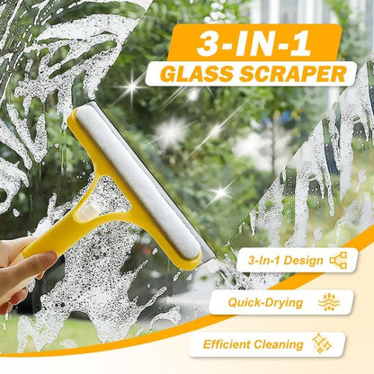 BrightSwipe Spray-Scrub-Squeegee All-in-One Glass Cleaner