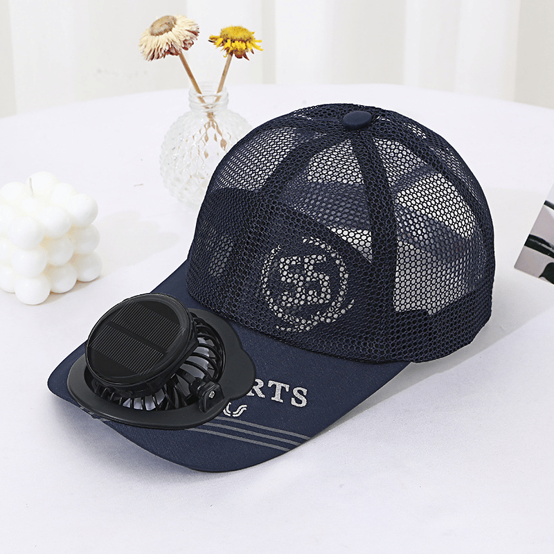 Solar Powered Fan Baseball Hat🧢Breathable🍃Solar Power & USB Charging Fan