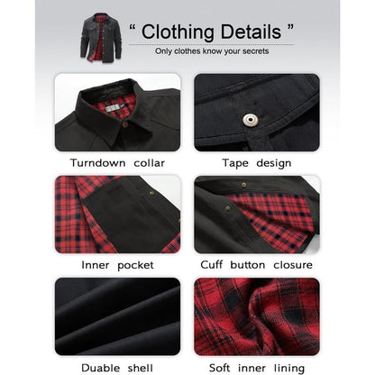 Men's Flannel Lined Shacket Jacket