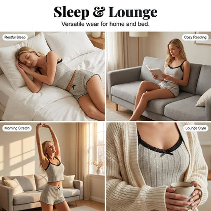 ⏳Time-Limited Special⏰Ribbed Knit Cami & Shorts Pajama Set