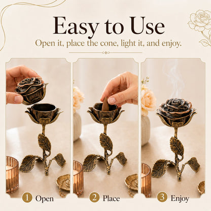 🌹💕Vintage Rose Incense Burner