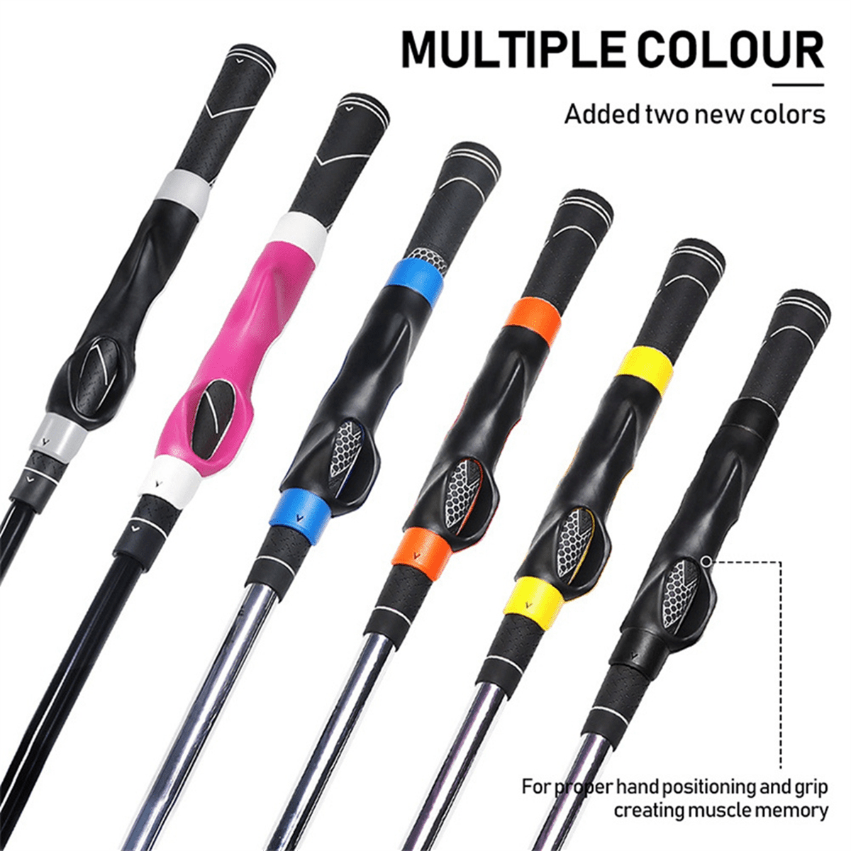 Golf Grip Trainer - Golf Swing Aid Club Attachment for Correct Hand Placement