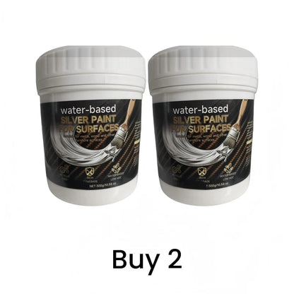 Water-Based Silver Paint for Metal & Wood