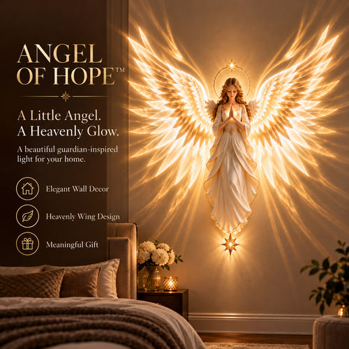 ✝️✨ Angel of Hope™ — Heavenly Wings Projection Wall Light | Christian Home Decor & Faith Gift