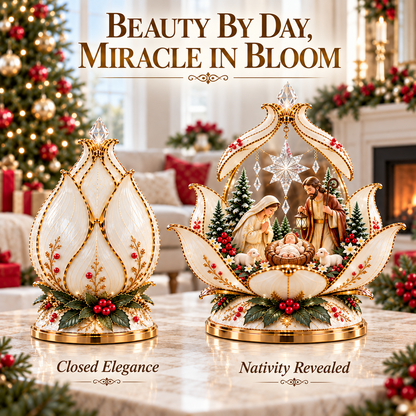 ✝️🌸 Christmas Miracle Bloom™ – Touch-to-Bloom Nativity Light