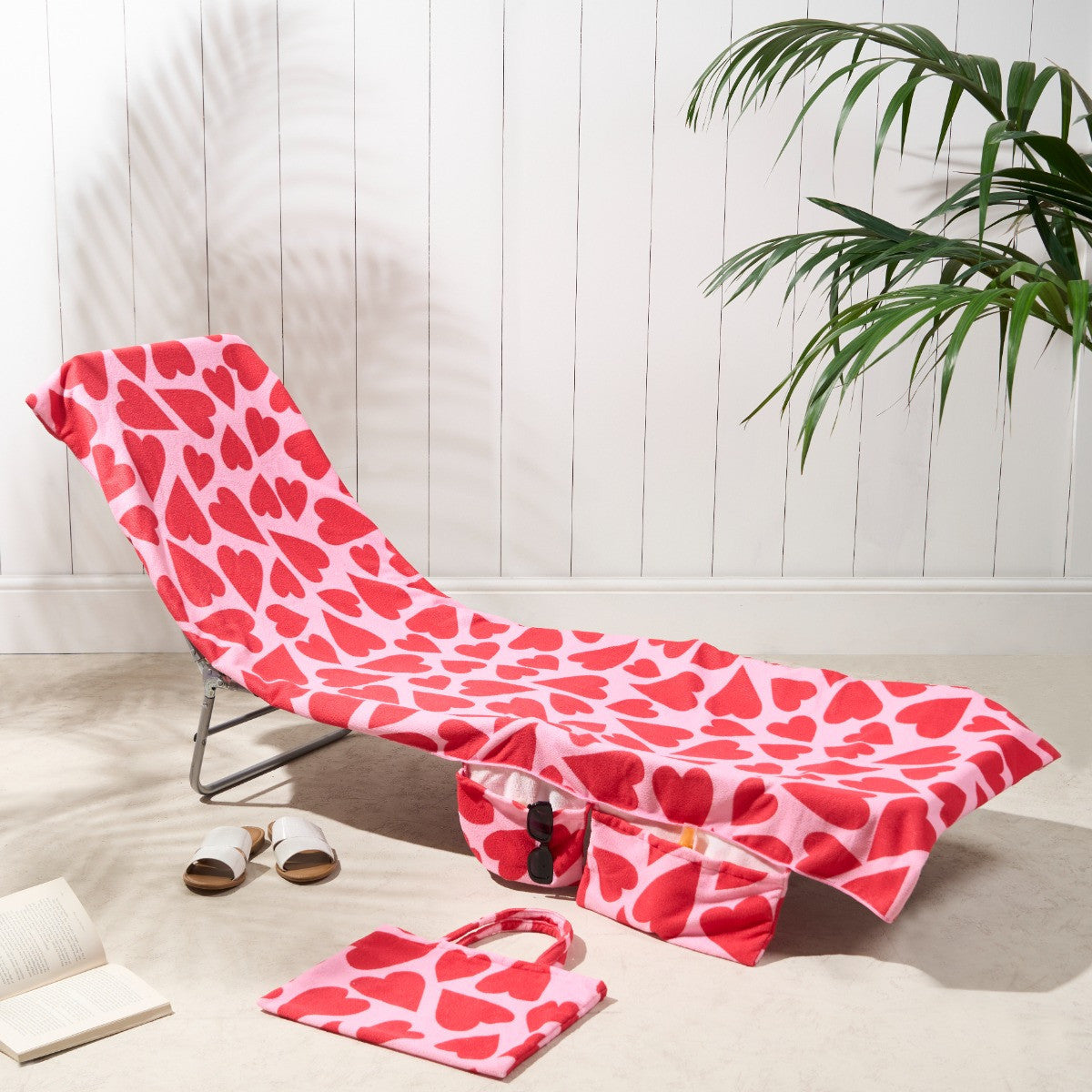 🏖️Summer Hot Sale🌞🌊Sun Lounger Towel in Bag with Pockets Storage