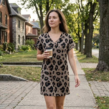 🎁48% OFF💥Women's Summer Casual V-Neck T-Shirt Dress