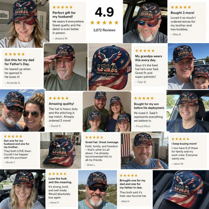 Father's Day 49% OFF - USA Faith, Family & Freedom Cap