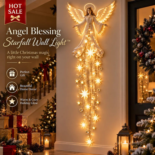 🔥Buy 2 Get Free Shipping🔥Angel Blessing Starfall Wall Light – Heavenly Christmas Wall Decor
