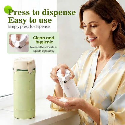 4 in 1 Travel Dispenser,4 Pack 30ML Travel Bottles