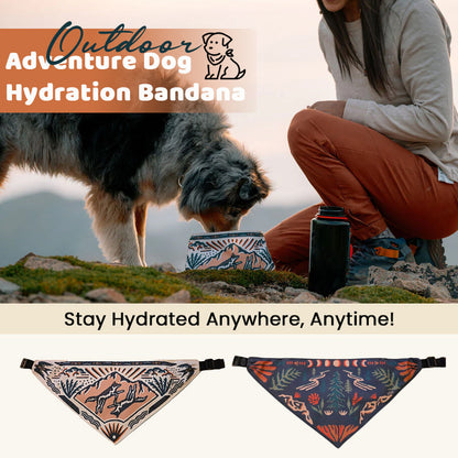Dog Water Bandana – 2-in-1 Portable Dog Drinking Bowl for Walks, Hiking, Travel & Outdoor Adventures