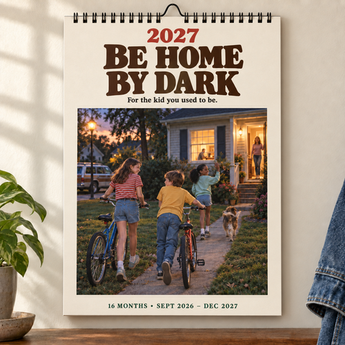 Be Home by Dark 2027 Wall Calendar – 16 Months of American Childhood Memories