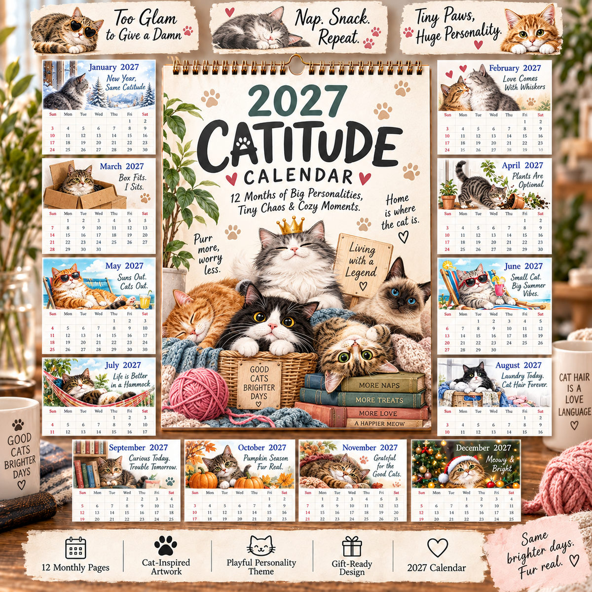 ✨🐾2027 Catitude Calendar🐱