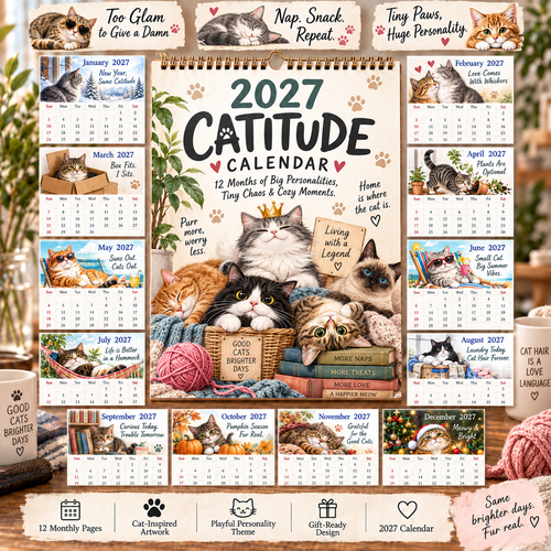 ✨🐾2027 Catitude Calendar🐱