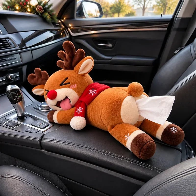 🔥HOT SALE 49% OFF 🦌 Funny Christmas Reindeer Tissue Holder – The Cheekiest Christmas Decor!