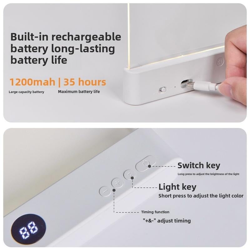 💥Exclusive Offer📚 Dimmable Smart LED Reading Light – Rechargeable, Timed‐Off, 3‐Color 🌈✨