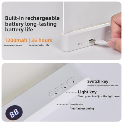 💥Exclusive Offer📚 Dimmable Smart LED Reading Light – Rechargeable, Timed‐Off, 3‐Color 🌈✨