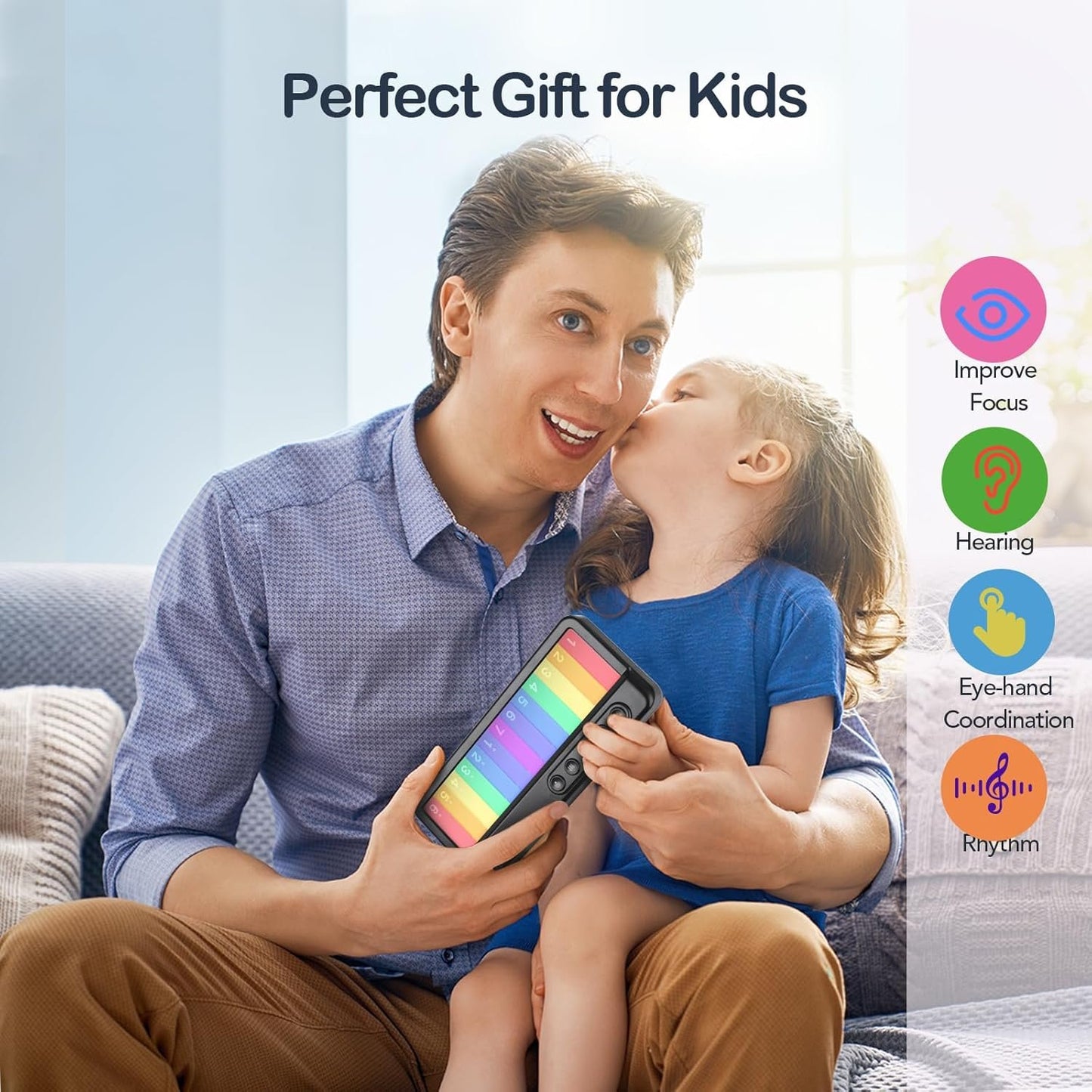 🎹Kids Mini Piano Toy W/Rainbow Lights🎹