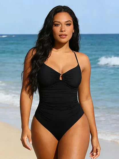 U-Ring Cut Out Shaping Swimsuit