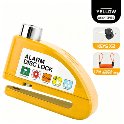 🏍️🔒 Motorcycle/Bicycle Disc Brake Lock with Alarm | Instant Security, Effective Deterrent 🚨