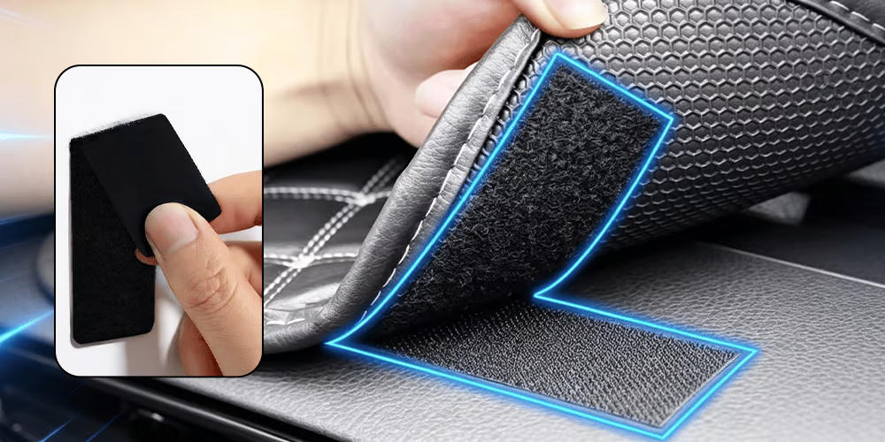 20 Sets Double Sided Tape Heavy Duty Black Hook and Loop Tape, 1x4Inch Adhesive Strips – Secure Mounting for Rug Poster Artwork Mirror Hanging Couch Cushion Wall, Indoor & Outdoor