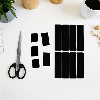 20 Sets Double Sided Tape Heavy Duty Black Hook and Loop Tape, 1x4Inch Adhesive Strips – Secure Mounting for Rug Poster Artwork Mirror Hanging Couch Cushion Wall, Indoor & Outdoor