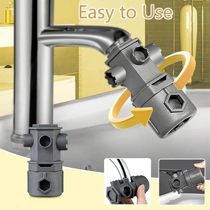 Portable 16 In 1 Multifunctional Aerator Wrench for Quick Faucet Repairs Removal