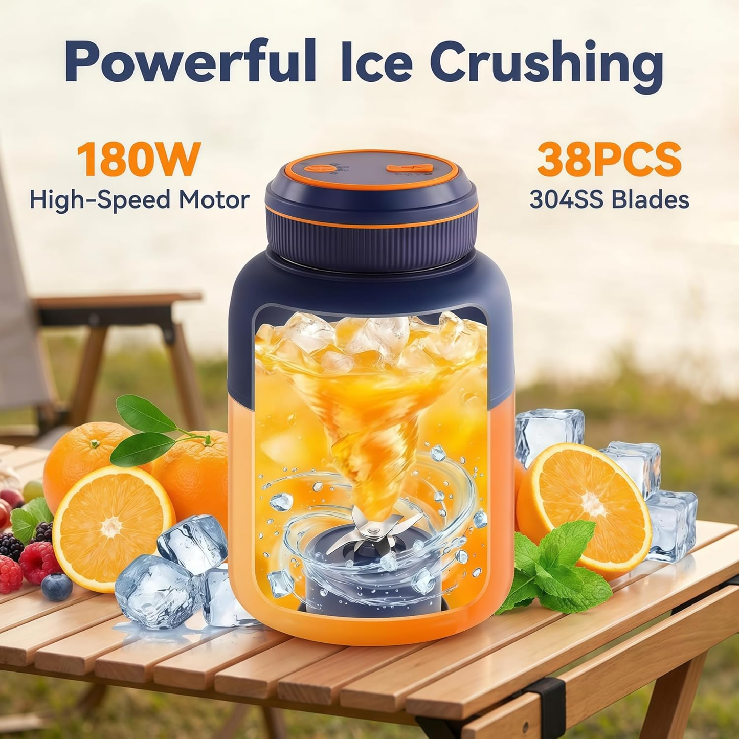 USB Electric Portable Blender for Protein Shakes &, 26oz Personal Mixer, Rechargeable Blender for Travel, Gym, & Home