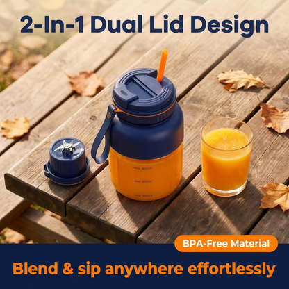 USB Electric Portable Blender for Protein Shakes &, 26oz Personal Mixer, Rechargeable Blender for Travel, Gym, & Home