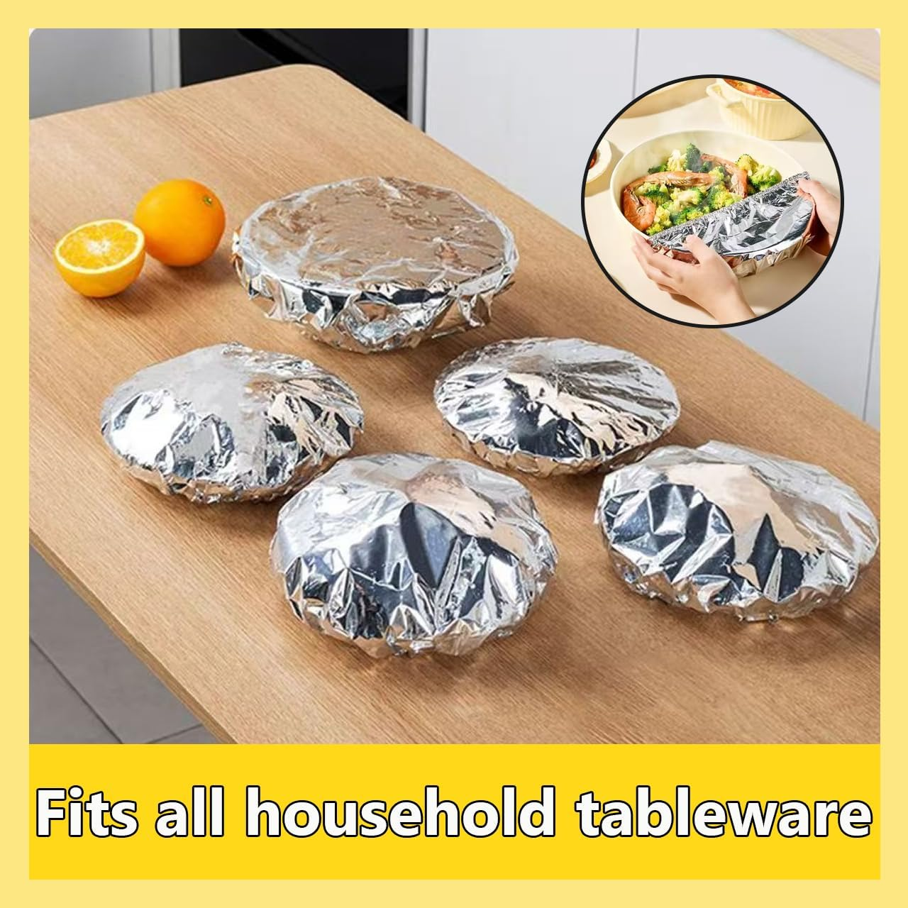 Portable Microwave Safe Aluminum Foil Food Covers Easy Fold for Travel Picnics and Offices Use Aluminum Foil Food Cover