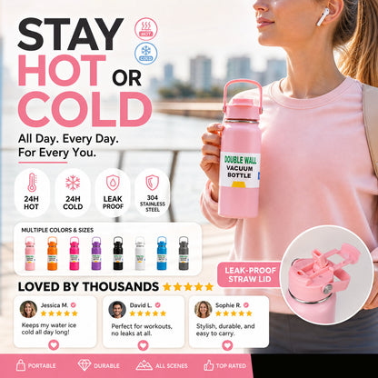 💥Limited Time 49% Off! ❄️Portable heat preservation you can hold! 🔥Premium Stainless Steel Insulated Tumbler