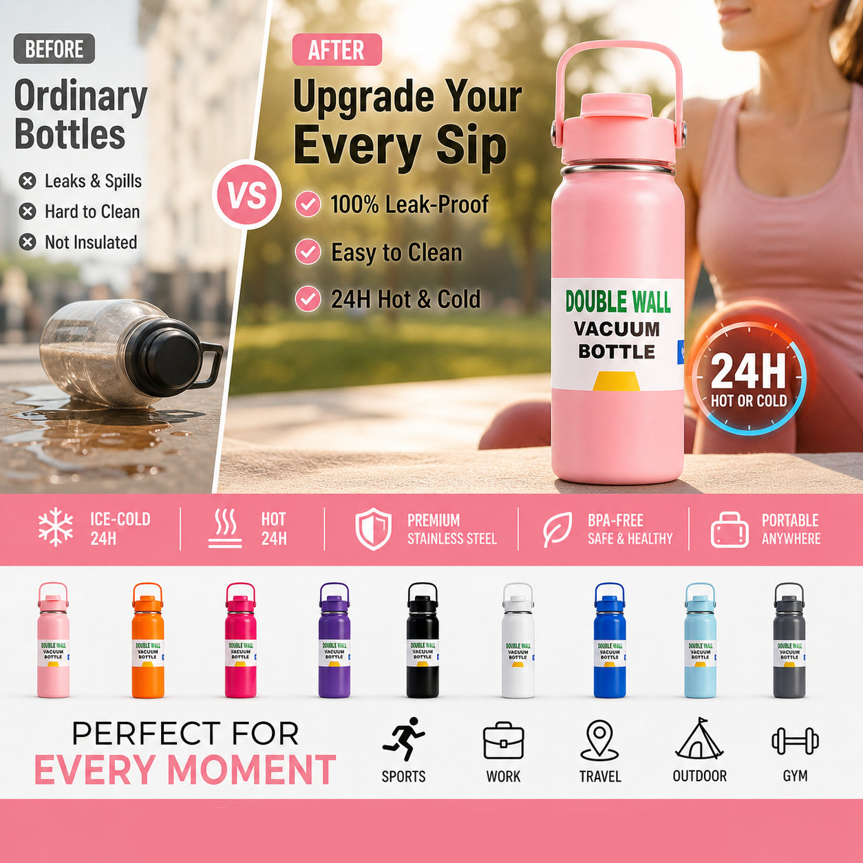💥Limited Time 49% Off! ❄️Portable heat preservation you can hold! 🔥Premium Stainless Steel Insulated Tumbler