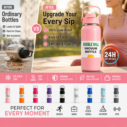 💥Limited Time 49% Off! ❄️Portable heat preservation you can hold! 🔥Premium Stainless Steel Insulated Tumbler