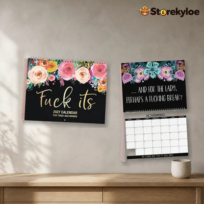2027 Funny Swear Word Wall Calendar – ’Fu*k It’ Floral Calendar for Tired-Ass Women