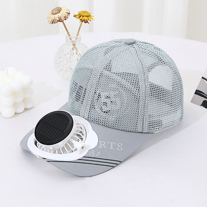 Solar Powered Fan Baseball Hat🧢Breathable🍃Solar Power & USB Charging Fan