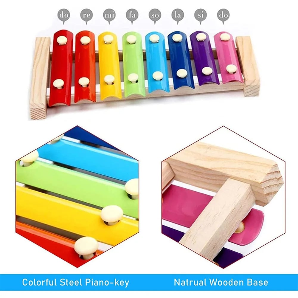 Natural Wood Xylophone & Chew Toy for Parrots 🦜🎶