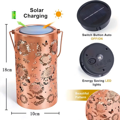 ✨Solar Lanterns with Projection – Sunflower & Butterfly Ground Art Lights