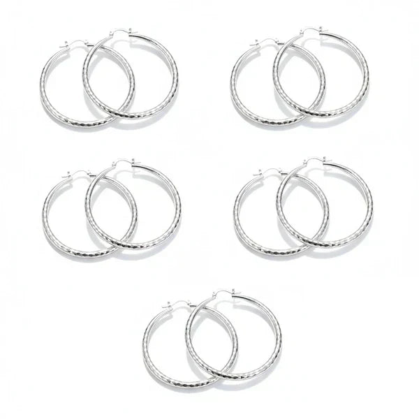 🎉 BUY 1 GET 1 FREE 🎁 Diamond-Cut Hoop Earrings for Women – Elegant, Sparkling 💎ond-Cut Hoop Earrings for Women