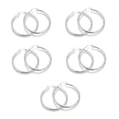 🎉 BUY 1 GET 1 FREE 🎁 Diamond-Cut Hoop Earrings for Women – Elegant, Sparkling 💎ond-Cut Hoop Earrings for Women