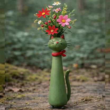Handcrafted Quirky Cat Vase