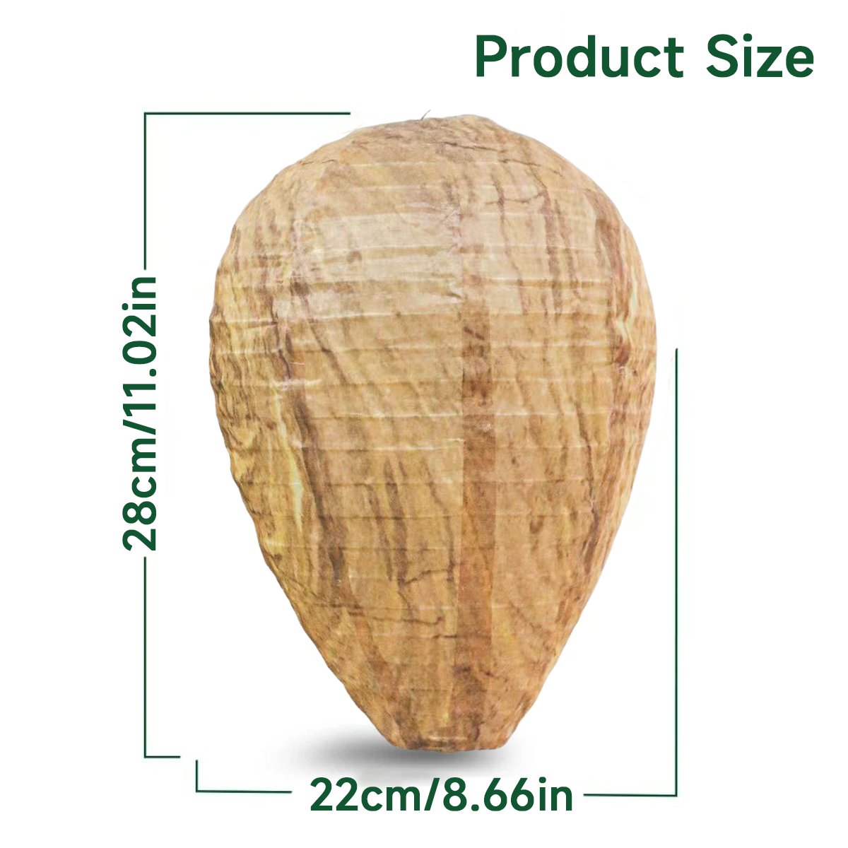 🐝Outdoor Hanging Fake Hornet Nest, Natural Wasp Repellent (8.6*11 inch)👍